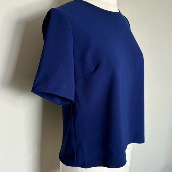 Amanda Uprichard Delaney Blue Split Back Top, Size P/XS - Picture 4 of 12